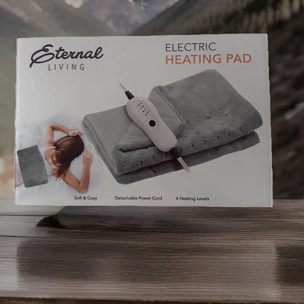 Eternal Living Gray Electric Heating Pad NEW